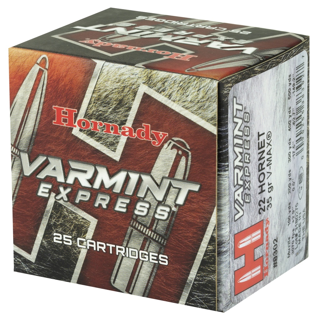 Hornady HRNDY 22 HORNET 35GR V-MAX 25/250 2