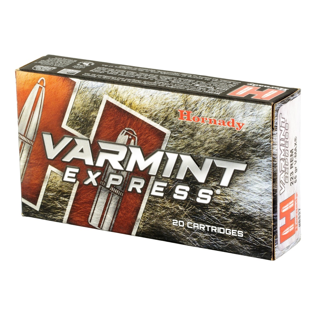 Hornady HRNDY 223REM 55GR VMAX 20/200 2