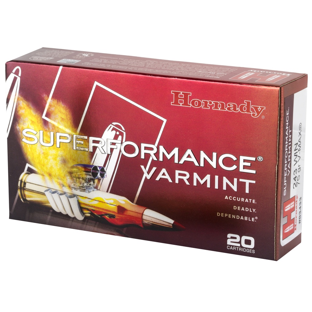 Hornady HRNDY SF 243WIN 75GR VMAX 20/200 2