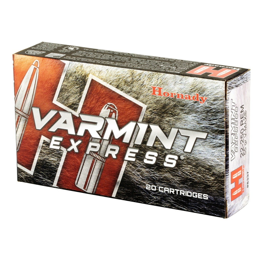 Hornady HRNDY 22-250  55GR VMAX 20/200 2