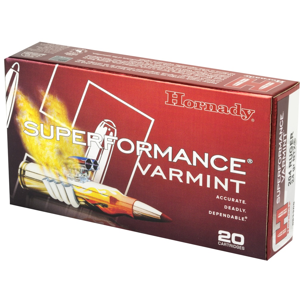 Hornady HRNDY 204RUG 24GR NTX 20/200 2