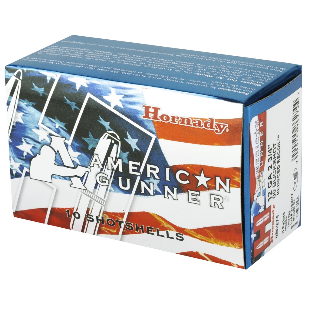Hornady HRNDY AG 12GA 2.75" 00 10/100 2