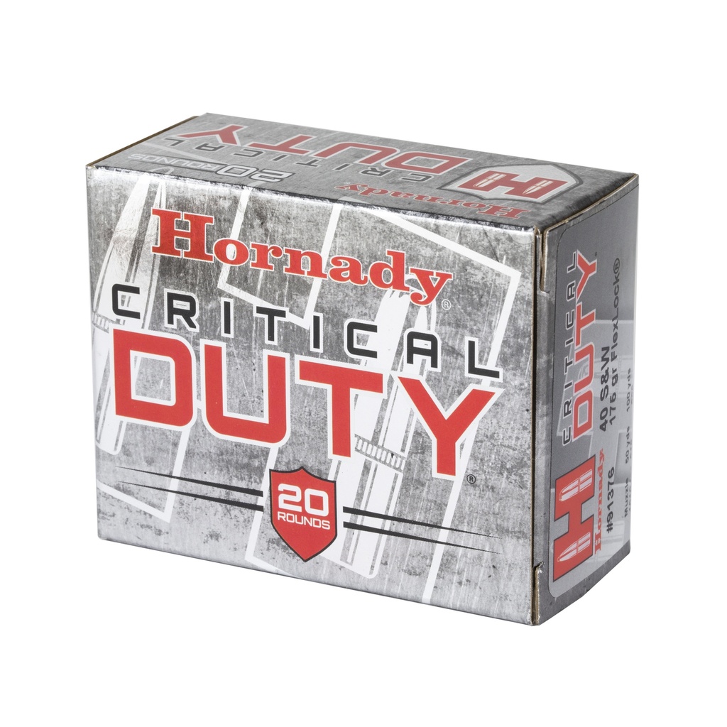 Hornady HRNDY 40SW 175GR CRT DUTY 20/200 2