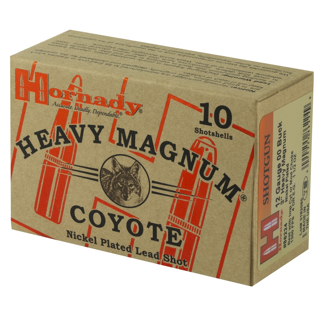 Hornady HRNDY HM COYE 12GA 3" 00 BUCK 10/100 2