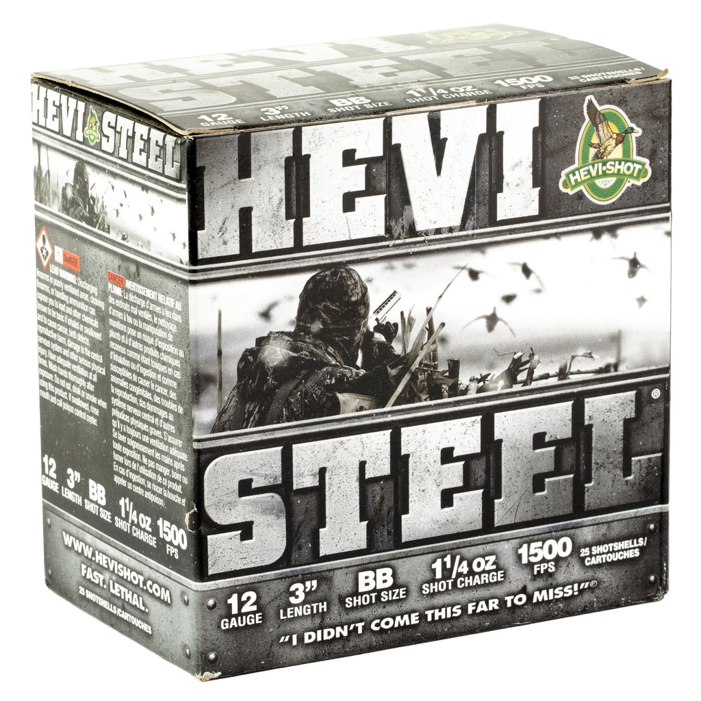 HEVI-Shot HEVI STEEL 12GA 3" BB 25/250 1