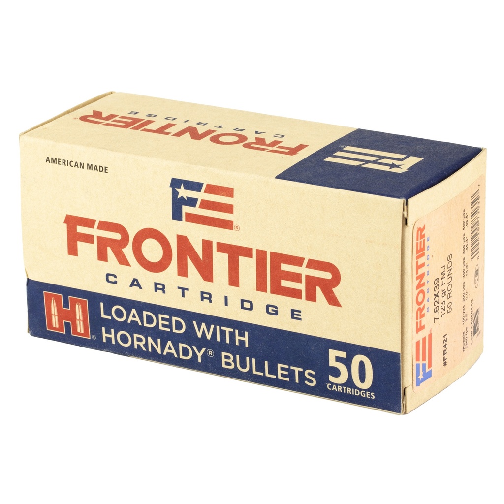 FRONTIER 7.62X39 123GR FMJ 50/500 2