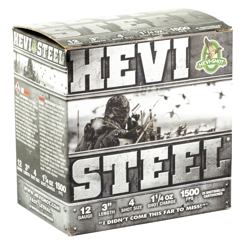 HEVI-Shot HEVI STEEL 12GA 3" #4 25/250 1