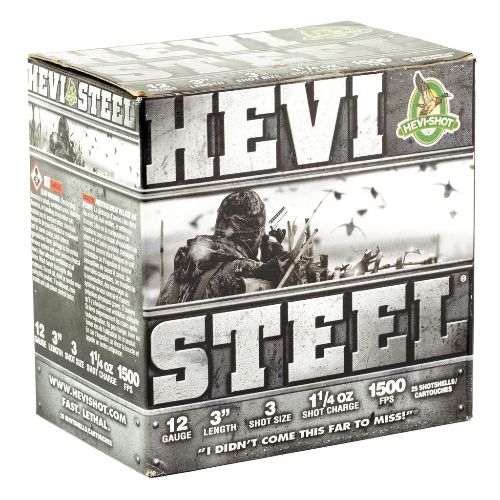 HEVI-Shot HEVI STEEL 12GA 3" #3 25/250 1