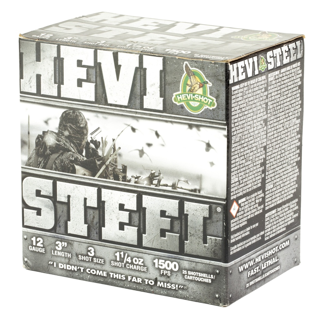 HEVI-Shot HEVI STEEL 12GA 3" #3 25/250 2
