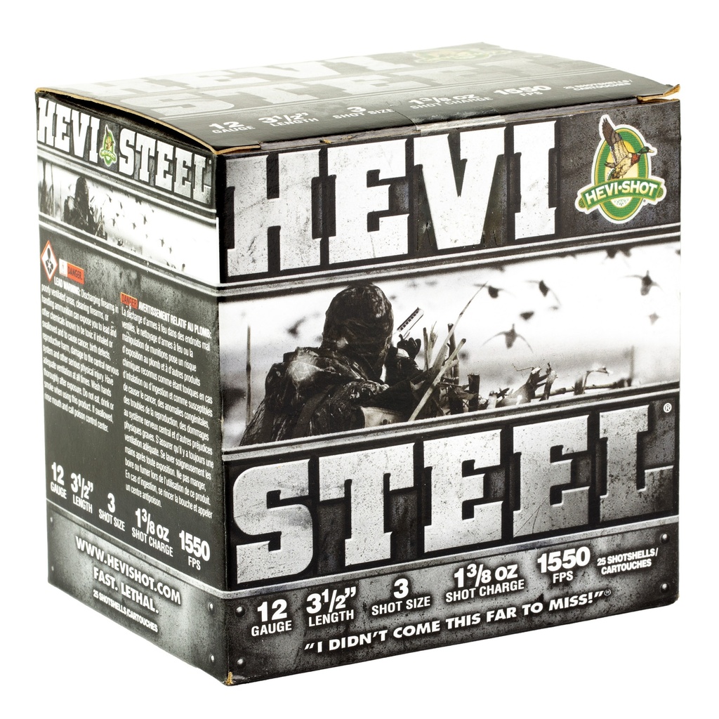 HEVI-Shot HEVI STEEL 12GA 3.5" #3 25/250 1
