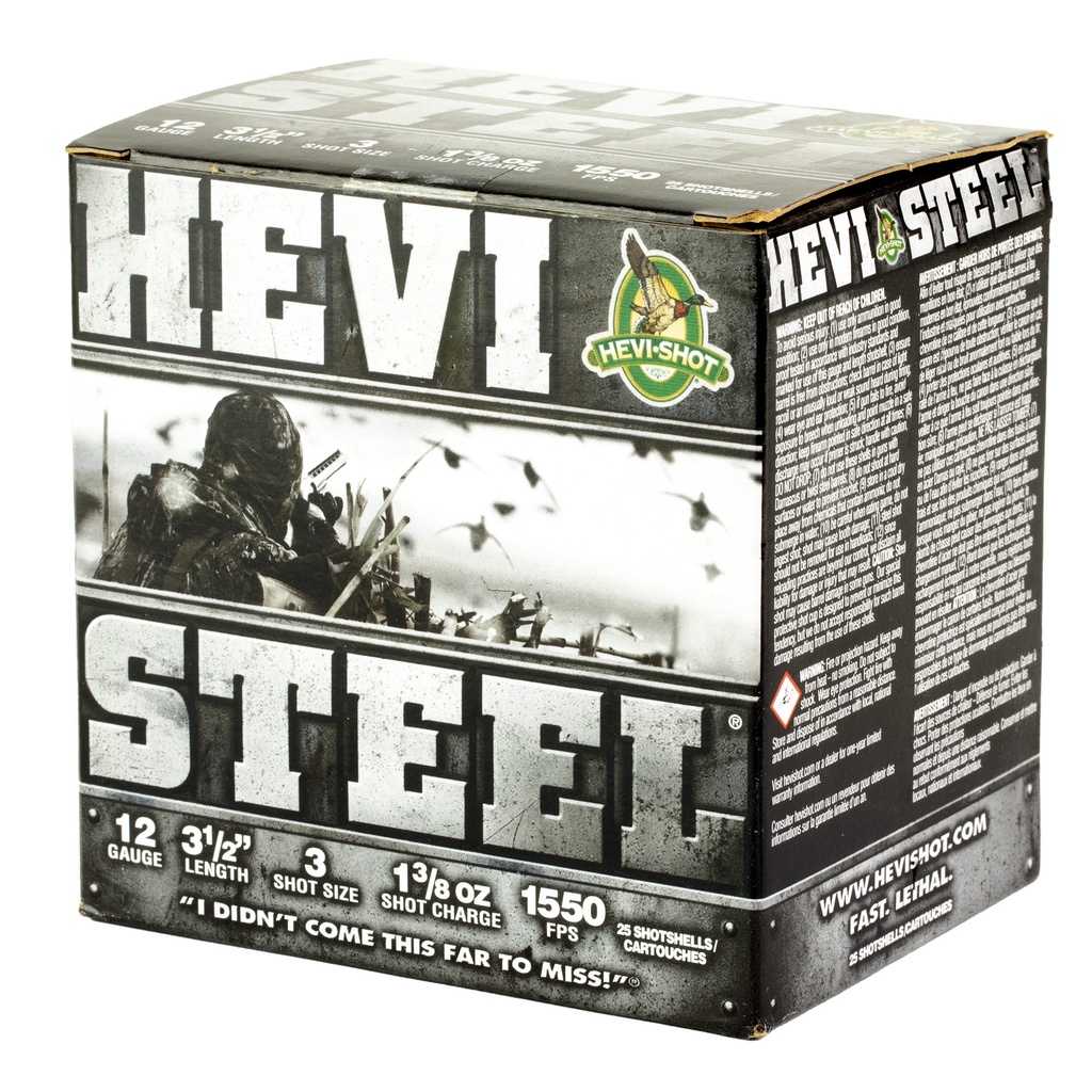 HEVI-Shot HEVI STEEL 12GA 3.5" #3 25/250 2