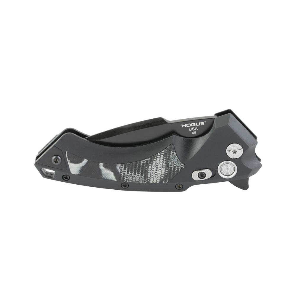 HOGUE X5 3.5" SPEAR PNT BLK/BLK G10 2