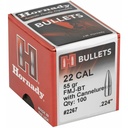 Hornady HRNDY 22CAL .224 55GR W/C 100CT 1