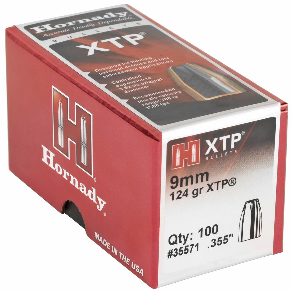 Hornady HRNDY XTP 9MM .355 124GR 100CT 1