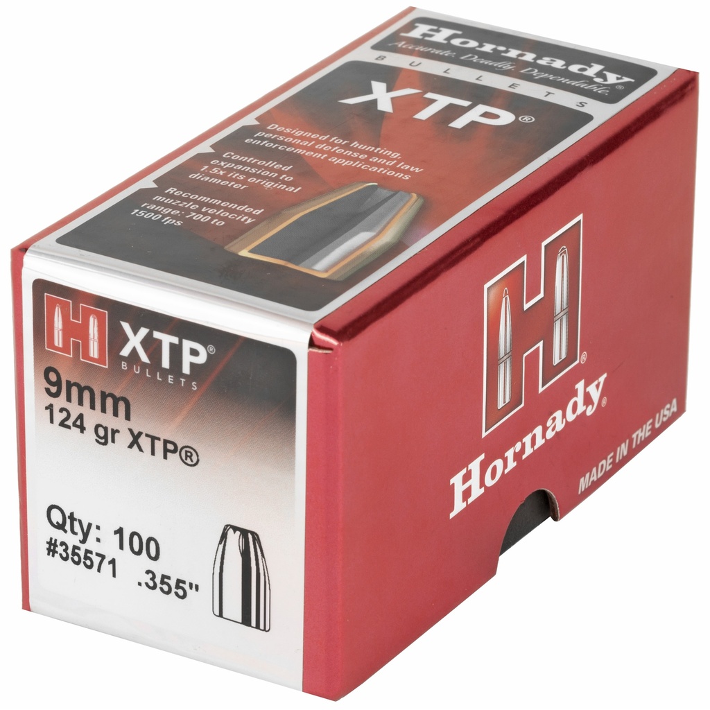 Hornady HRNDY XTP 9MM .355 124GR 100CT 2