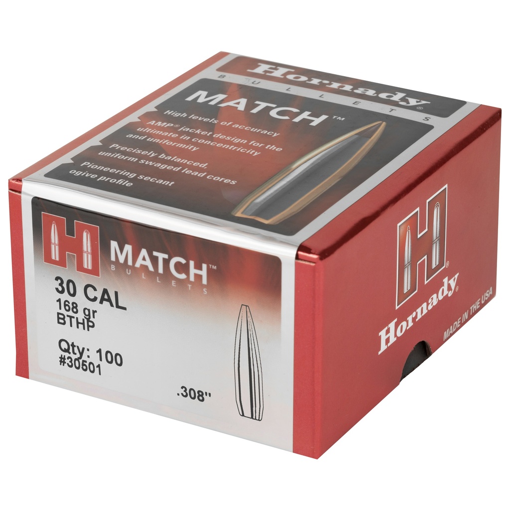 Hornady HRNDY MATCH 30CAL .308 168GR 100CT 2