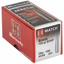 Hornady HRNDY MATCH 6MM .243 105GR 100CT 1