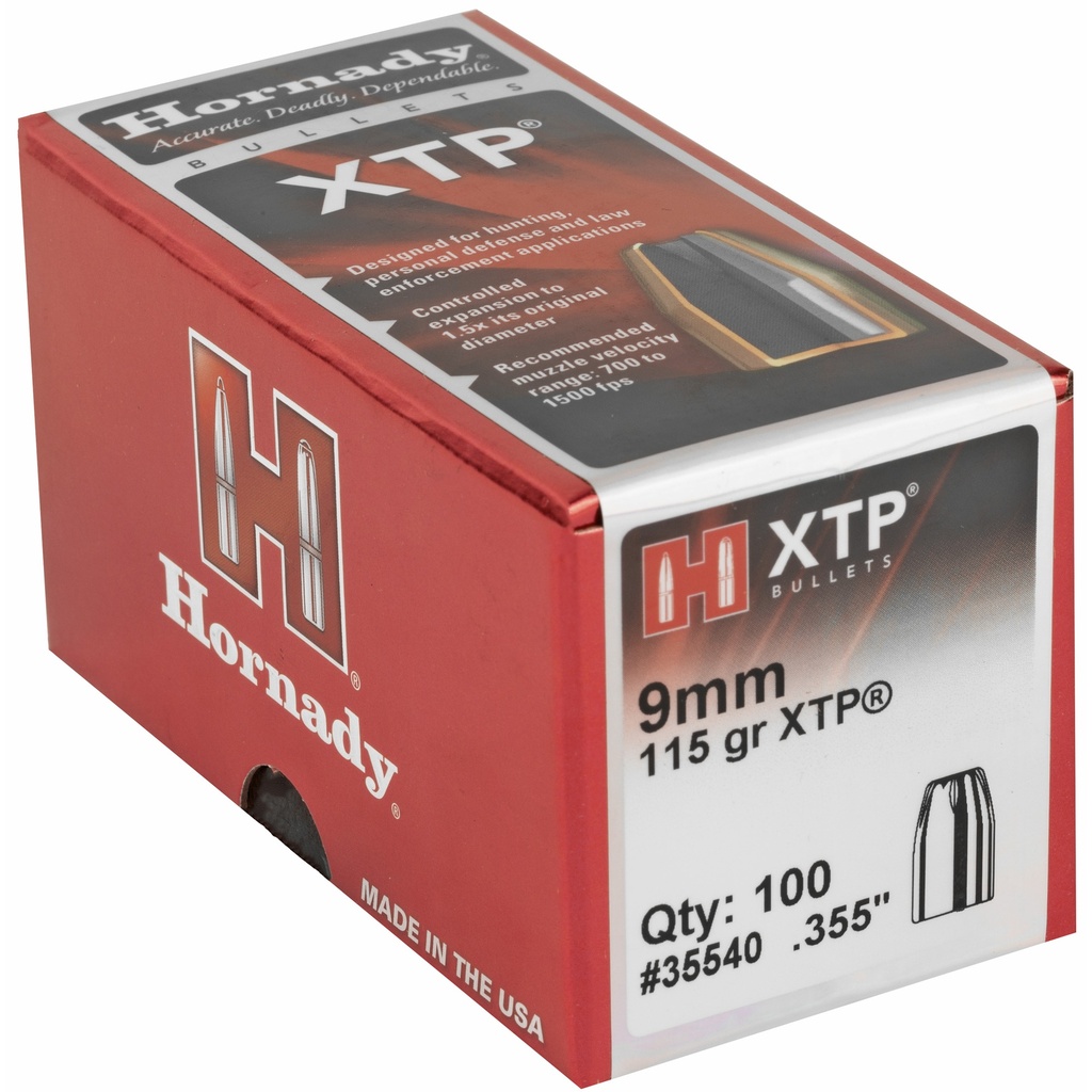 Hornady HRNDY XTP 9MM .355 115GR 100CT 1