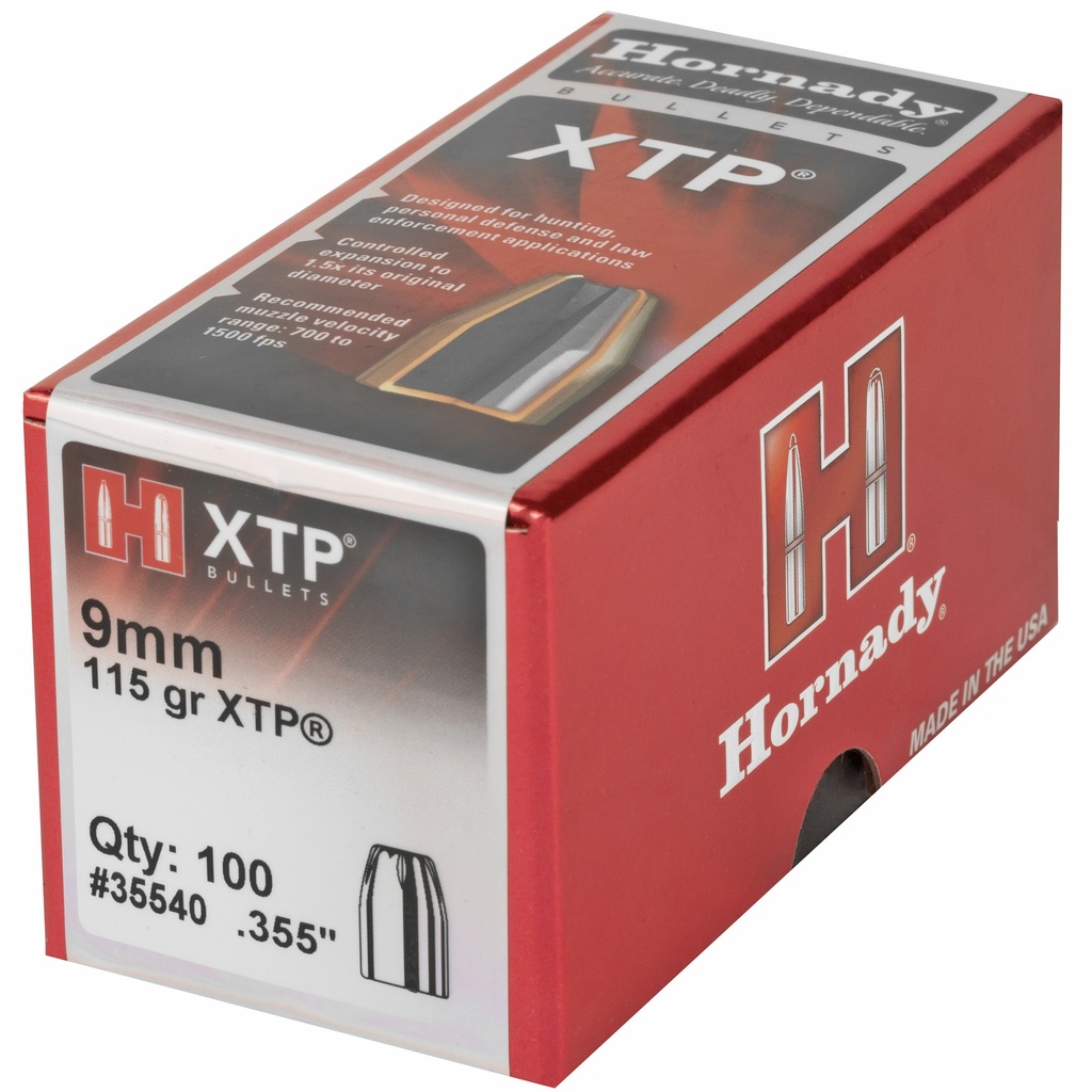 Hornady HRNDY XTP 9MM .355 115GR 100CT 2