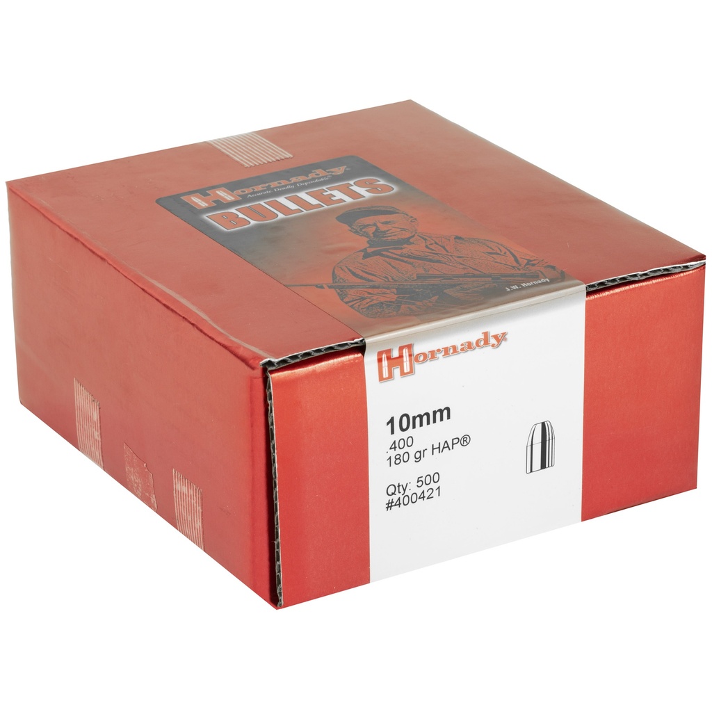 Hornady HRNDY HAP 10MM .400 180GR 500CT 1