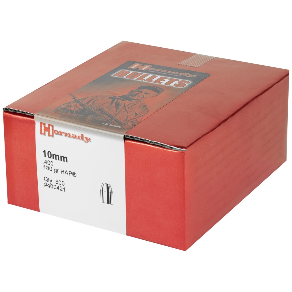 Hornady HRNDY HAP 10MM .400 180GR 500CT 2