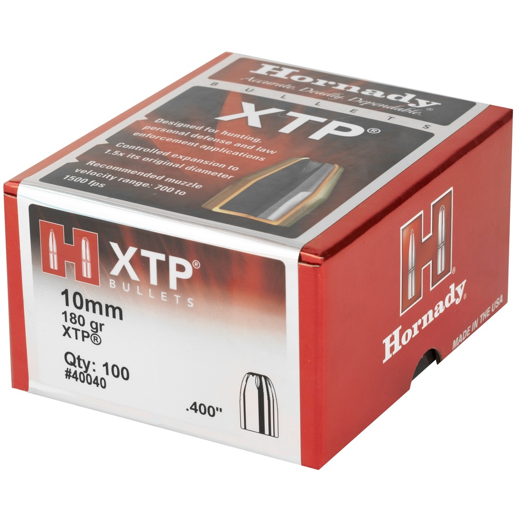 Hornady HRNDY XTP 10MM .400 180GR 100CT 2