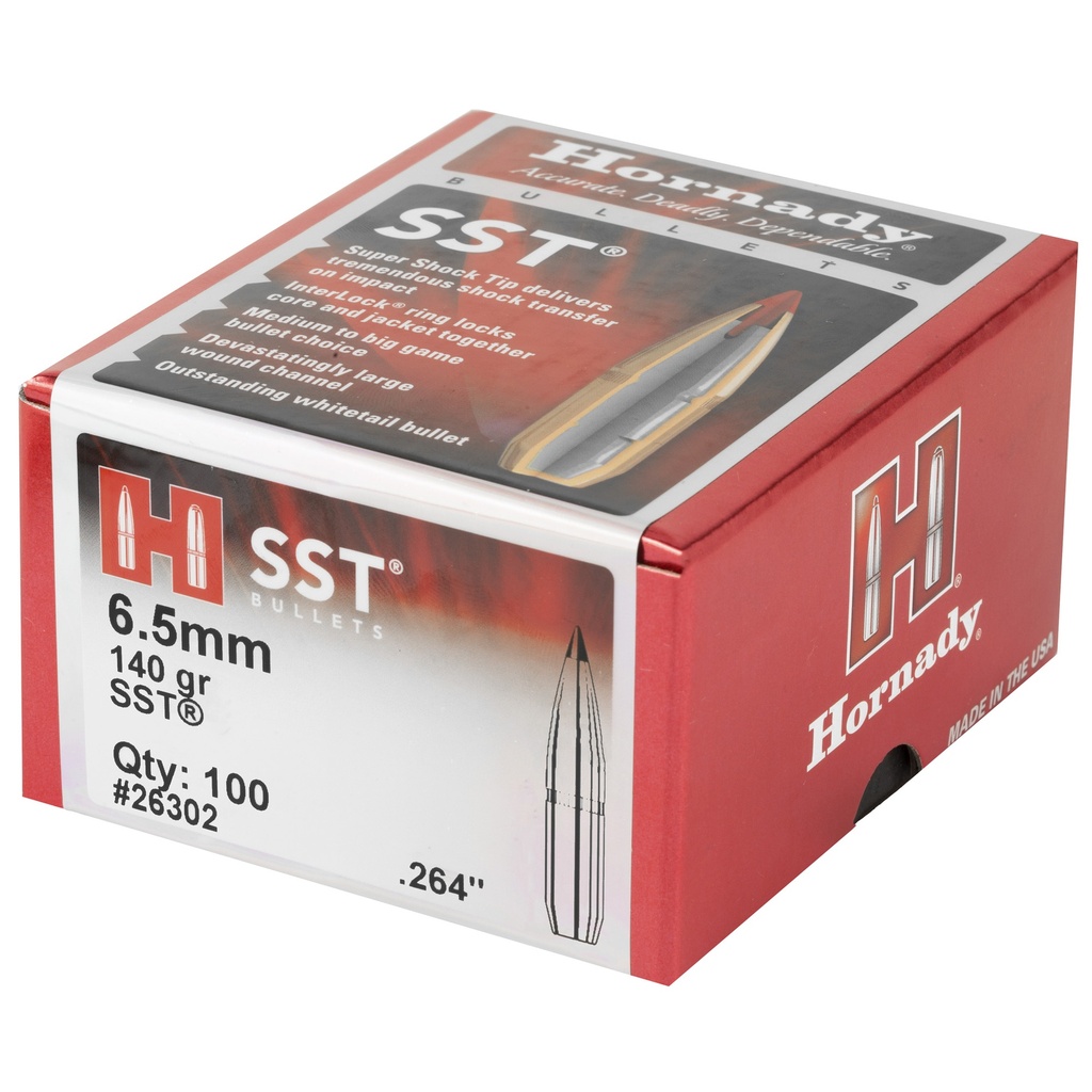Hornady HRNDY SST 6.5MM .264 140GR 100CT 2