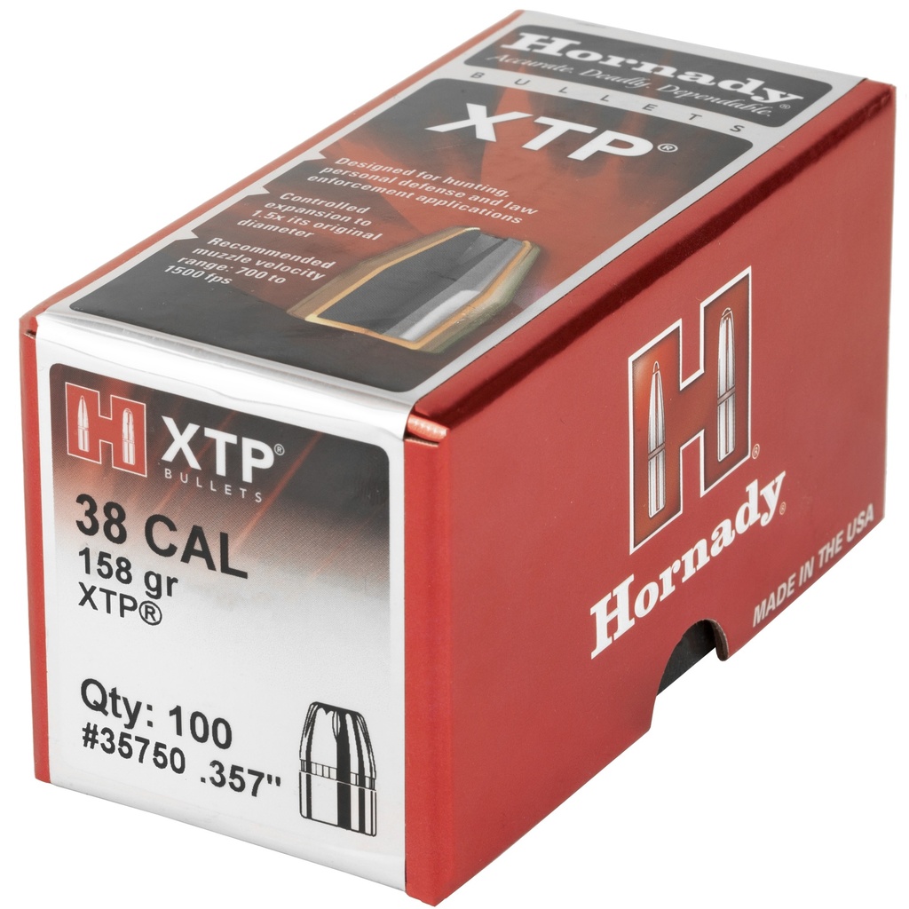 Hornady HRNDY XTP 38CAL .357 158GR 100CT 2