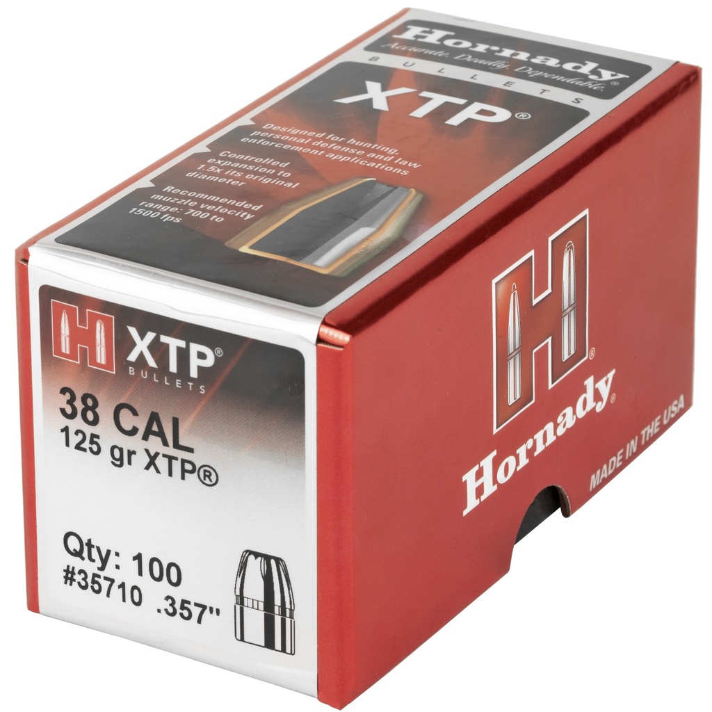 Hornady HRNDY XTP 38CAL .357 125GR 100CT 2