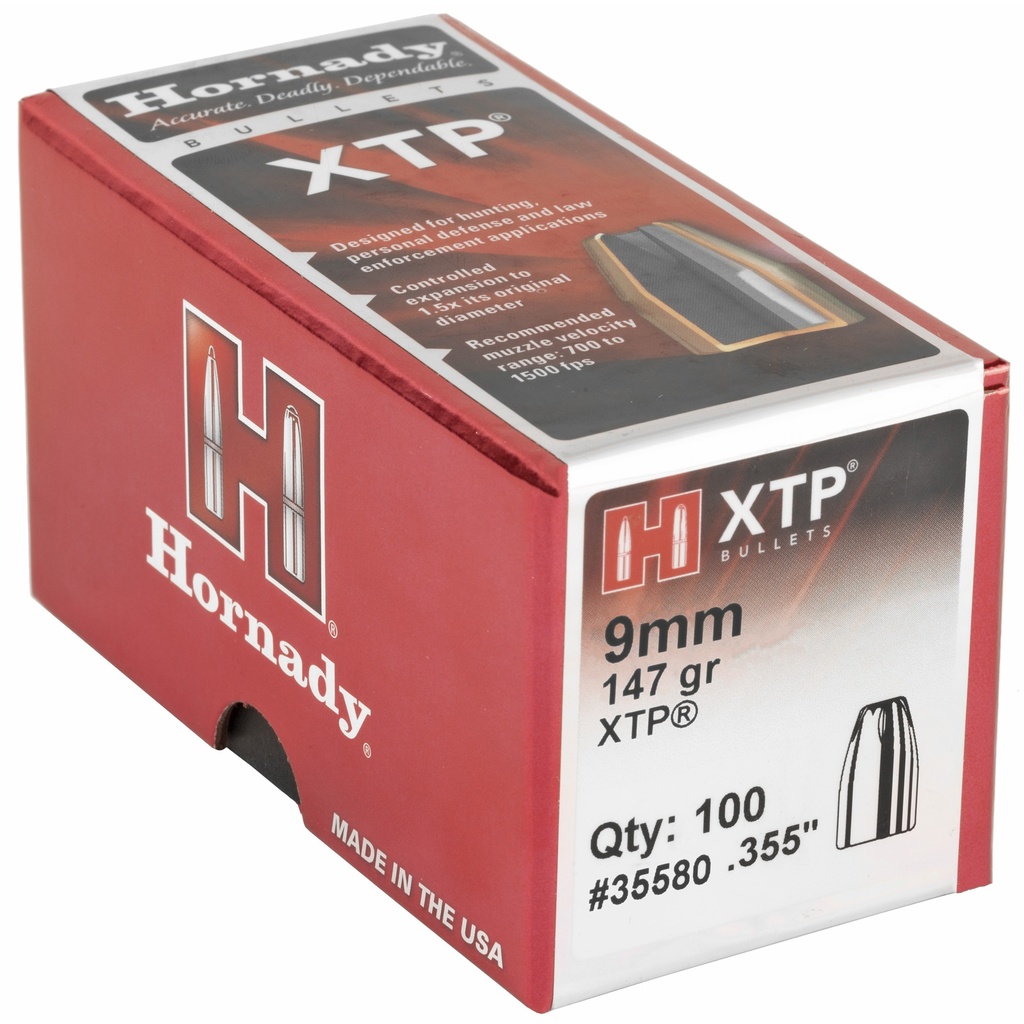 Hornady HRNDY XTP 9MM .355 147GR 100CT 1