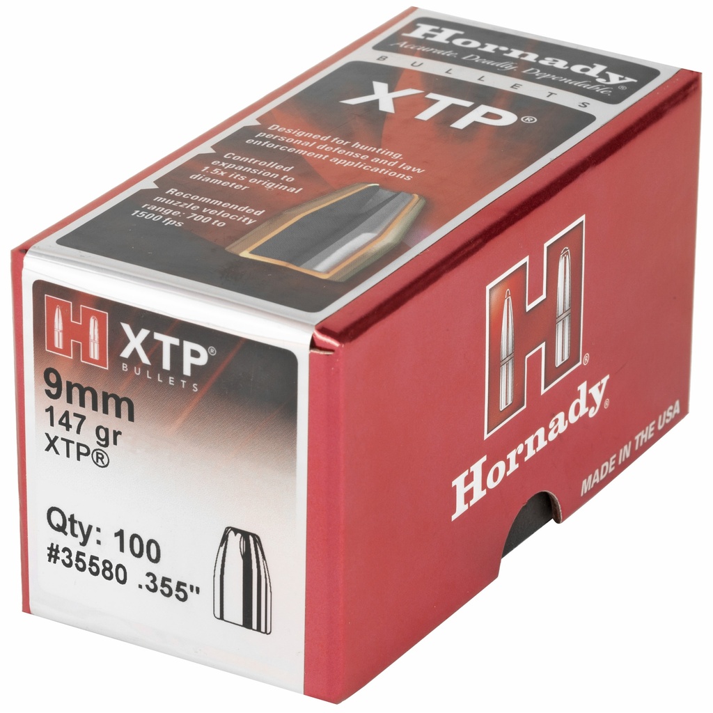 Hornady HRNDY XTP 9MM .355 147GR 100CT 2