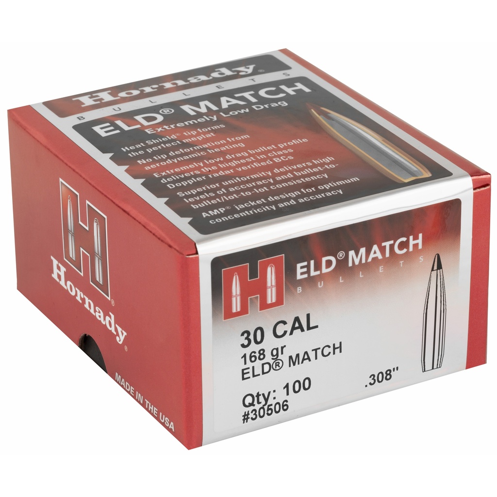 Hornady HRNDY ELD-M 30CAL .308 168GR 100CT 1
