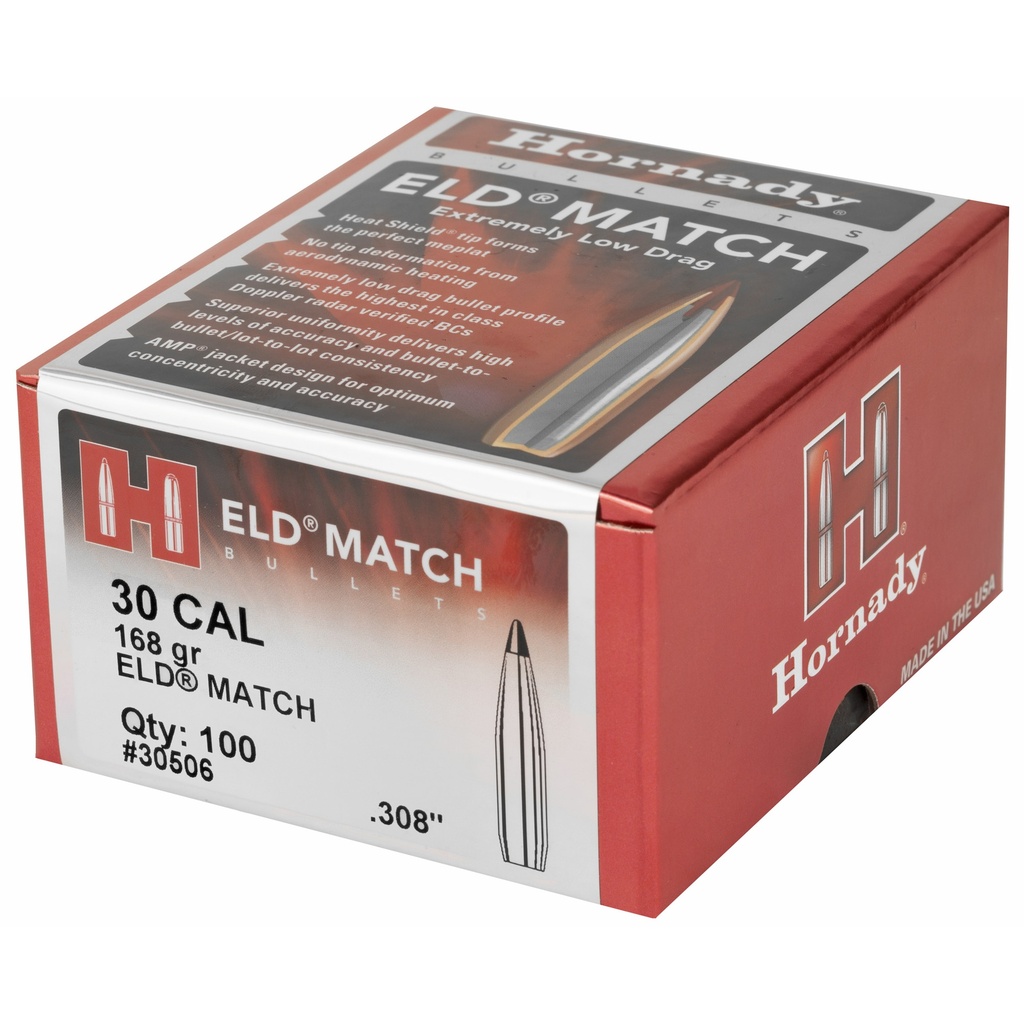 Hornady HRNDY ELD-M 30CAL .308 168GR 100CT 2