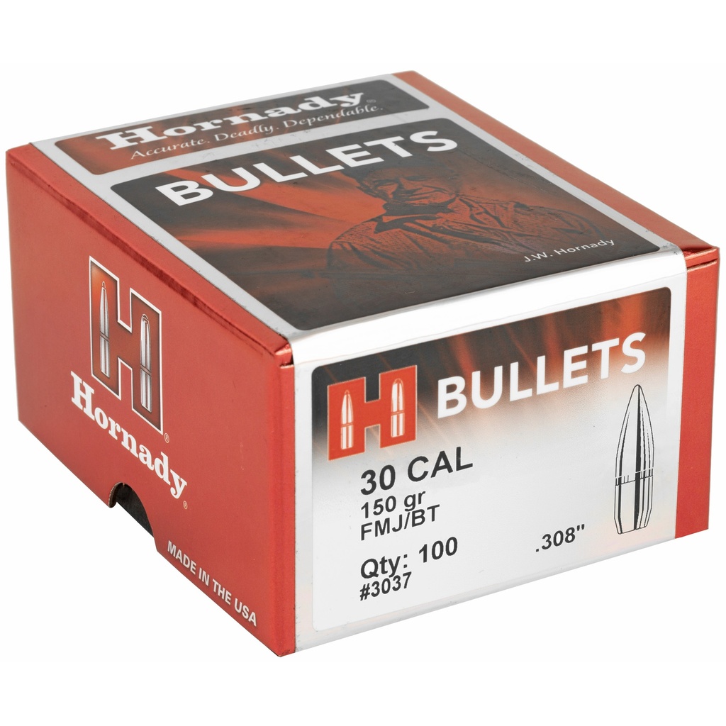 Hornady HRNDY FMJ-BT 30CAL .308 150GR 100CT 1