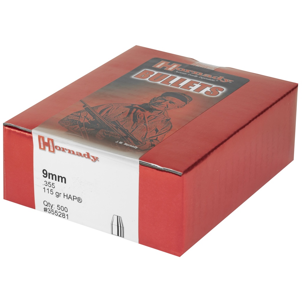 Hornady HRNDY HAP 9MM .355 115GR 500CT 2