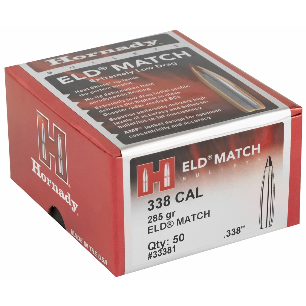 Hornady HRNDY ELD-M 338CAL 285GR 50 1
