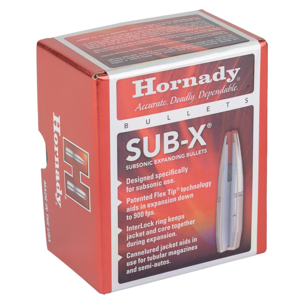 Hornady HRNDY 338CAL .338 307GR SUB-X 50CT 1