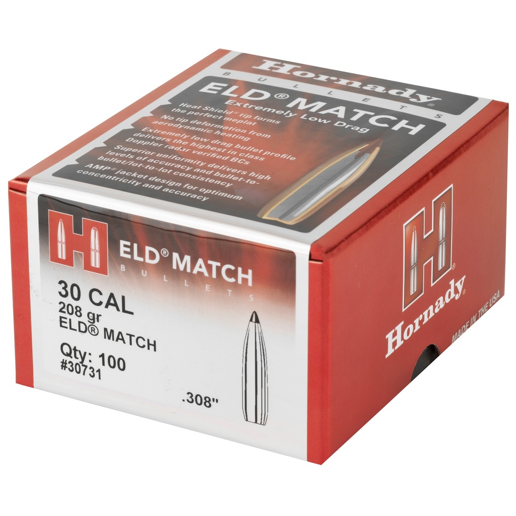 Hornady HRNDY ELD-M 30CAL .308 208GR 100CT 2