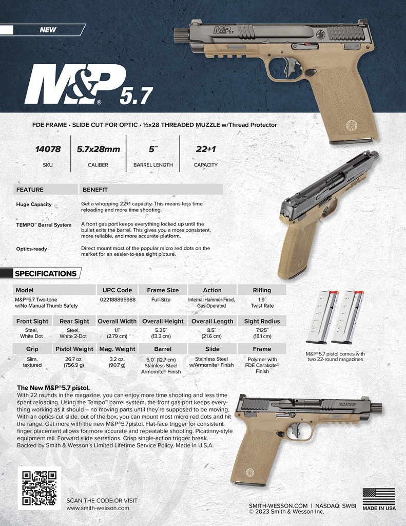 Smith and Wesson M&P5.7 3
