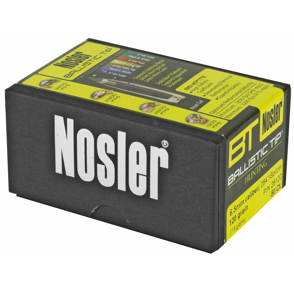 NOSLER 6.5MM 120GR 50CT 2