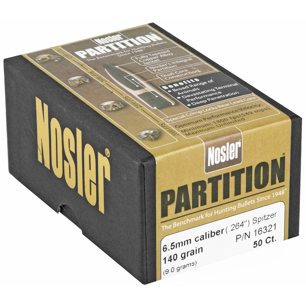 NOSLER 6.5MM 140GR SP PARTITION 50CT 1
