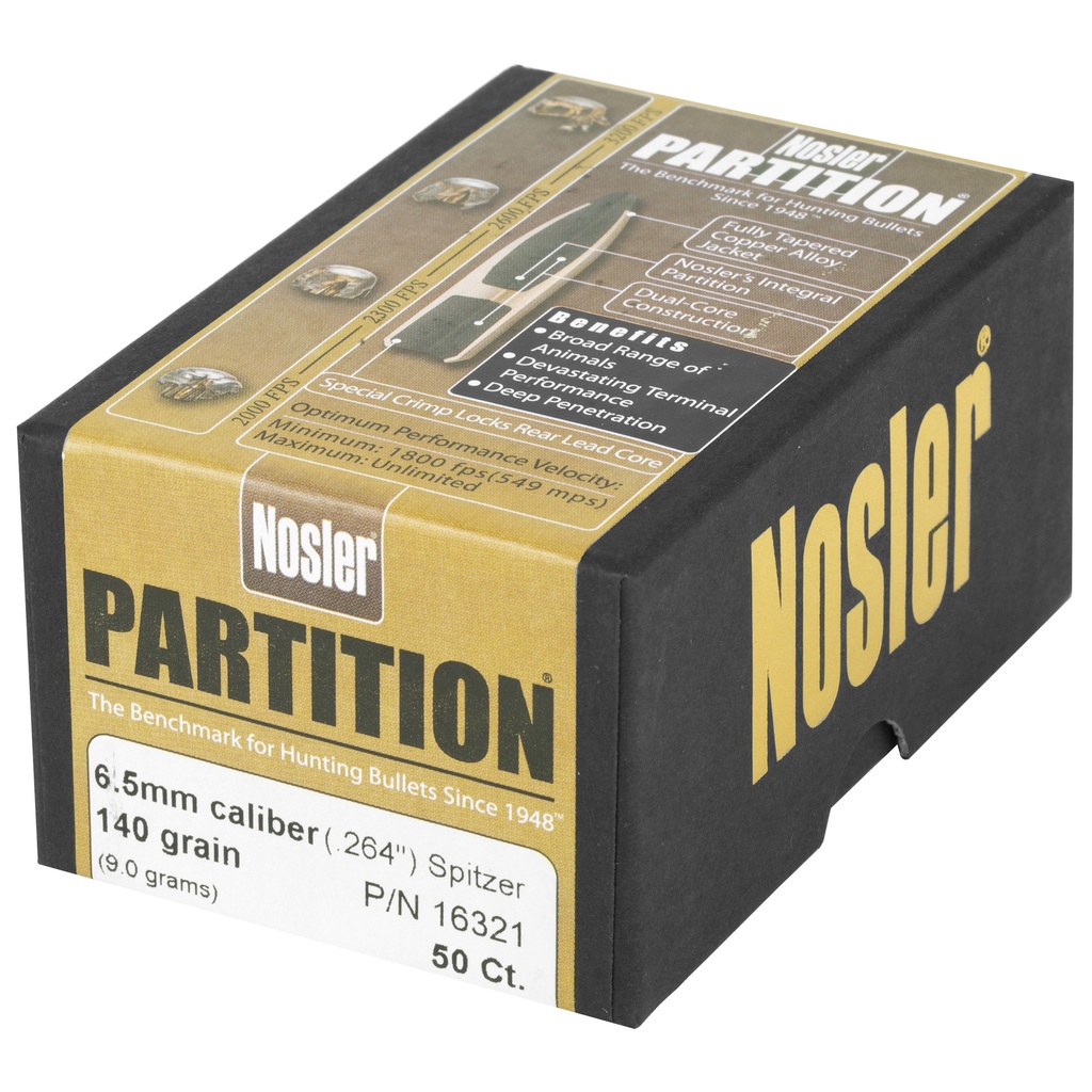 NOSLER 6.5MM 140GR SP PARTITION 50CT 2