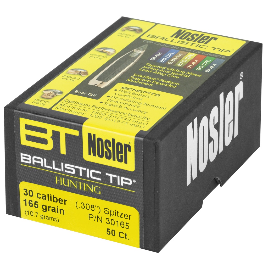 NOSLER 30 CAL 165GR 50CT 2