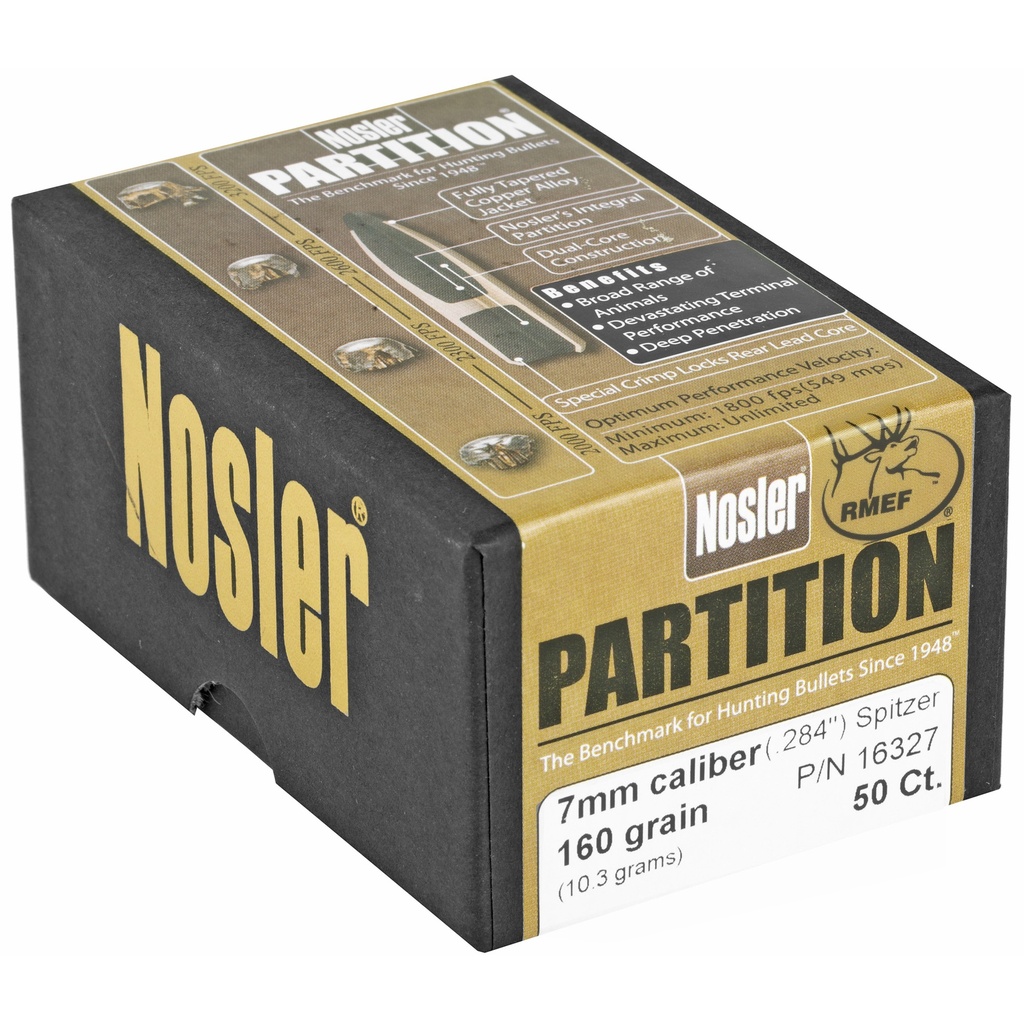 NOSLER 7MM 160GR SP PARTITION 50CT 1