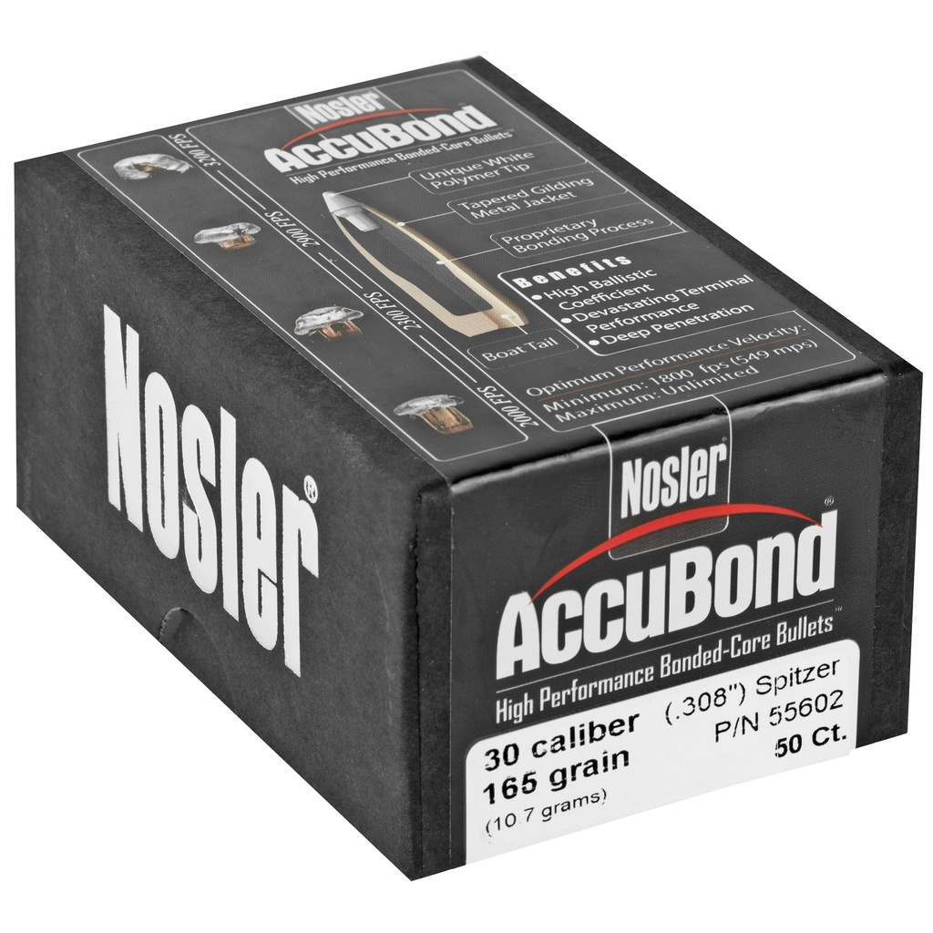 NOSLER 30 CAL 165GR ACCUBOND 50CT 1
