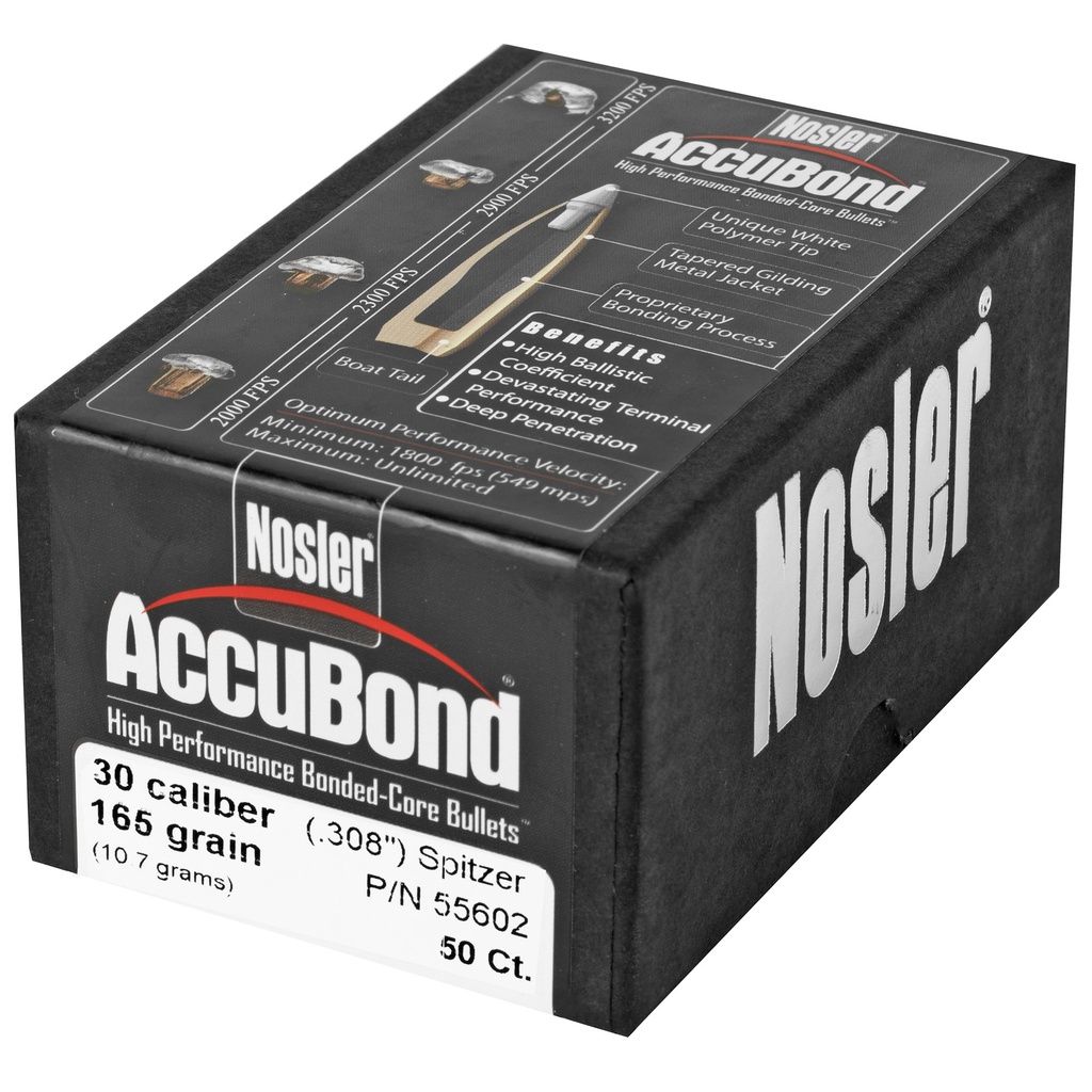 NOSLER 30 CAL 165GR ACCUBOND 50CT 2