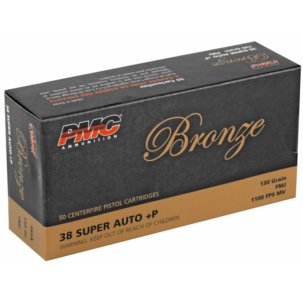 PMC BRNZ 38SUPER +P 130 FMJ 50/1000 1