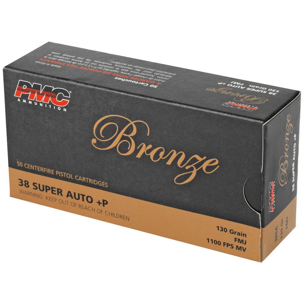 PMC BRNZ 38SUPER +P 130 FMJ 50/1000 2