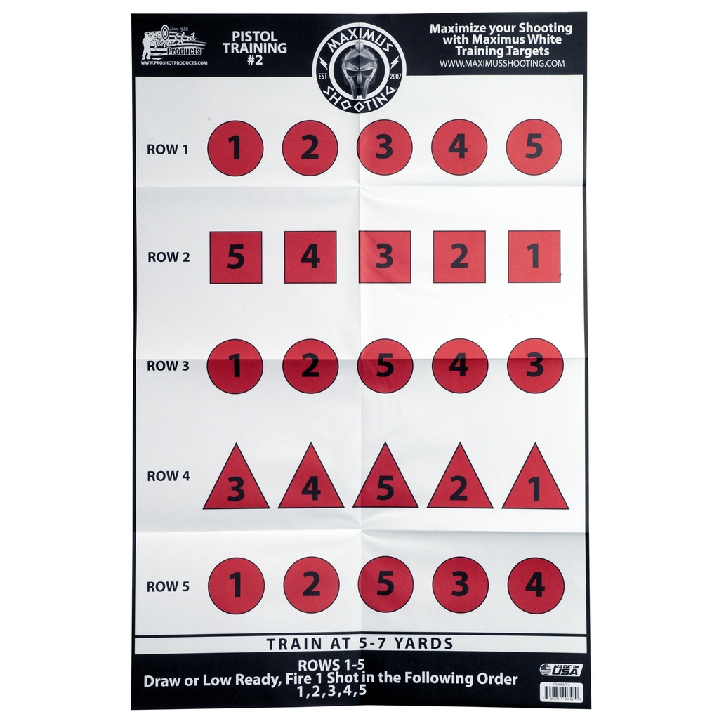 Pro-Shot Products PROSHOT MXM WHITE PISTOL TRNG 6PK 2