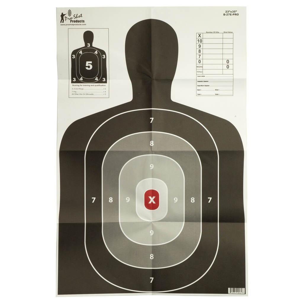 Pro-Shot Products PROSHOT 23"X35" B27 SILH 5PK 1